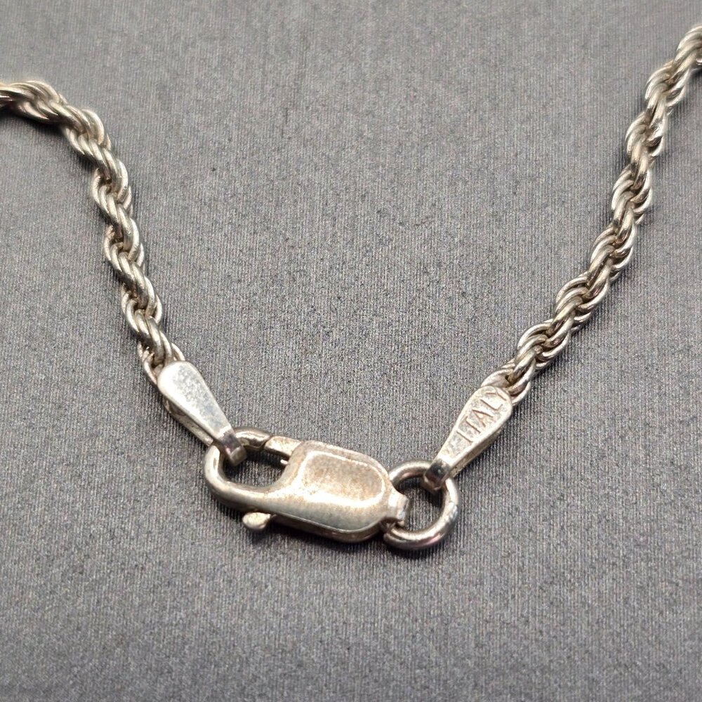 VTG HAN Sterling Silver Rope Chain 30" 925 Italy Designer Necklace - Picture 5 of 9